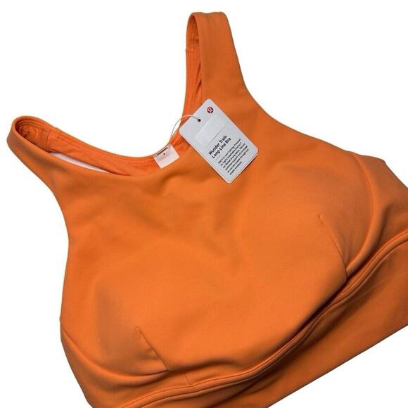 Lululemon Wunder Train Longline Bra C/D Cup Orange Frappe Size 8 - Picture 1 of 7